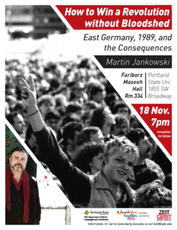 Martin Jankowski Lecture: “How to win a Revolution without Bloodshed. East Germany, 1989 and the Consequences”.